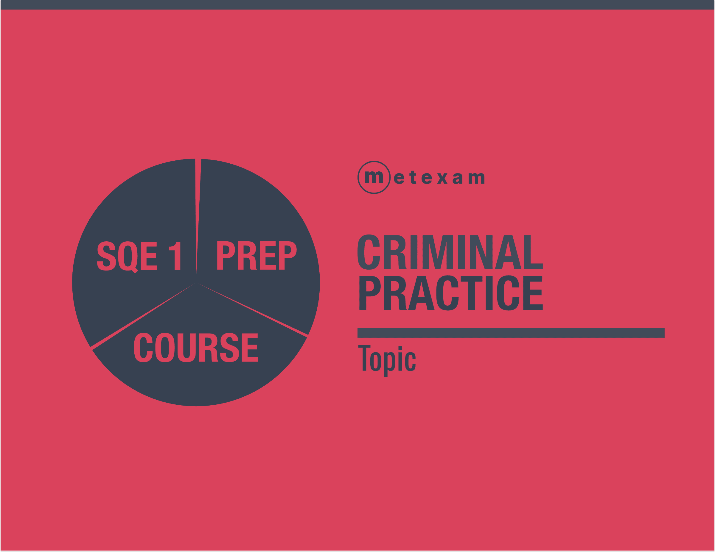 Topic: Criminal Practice. SQE1 Prep Course