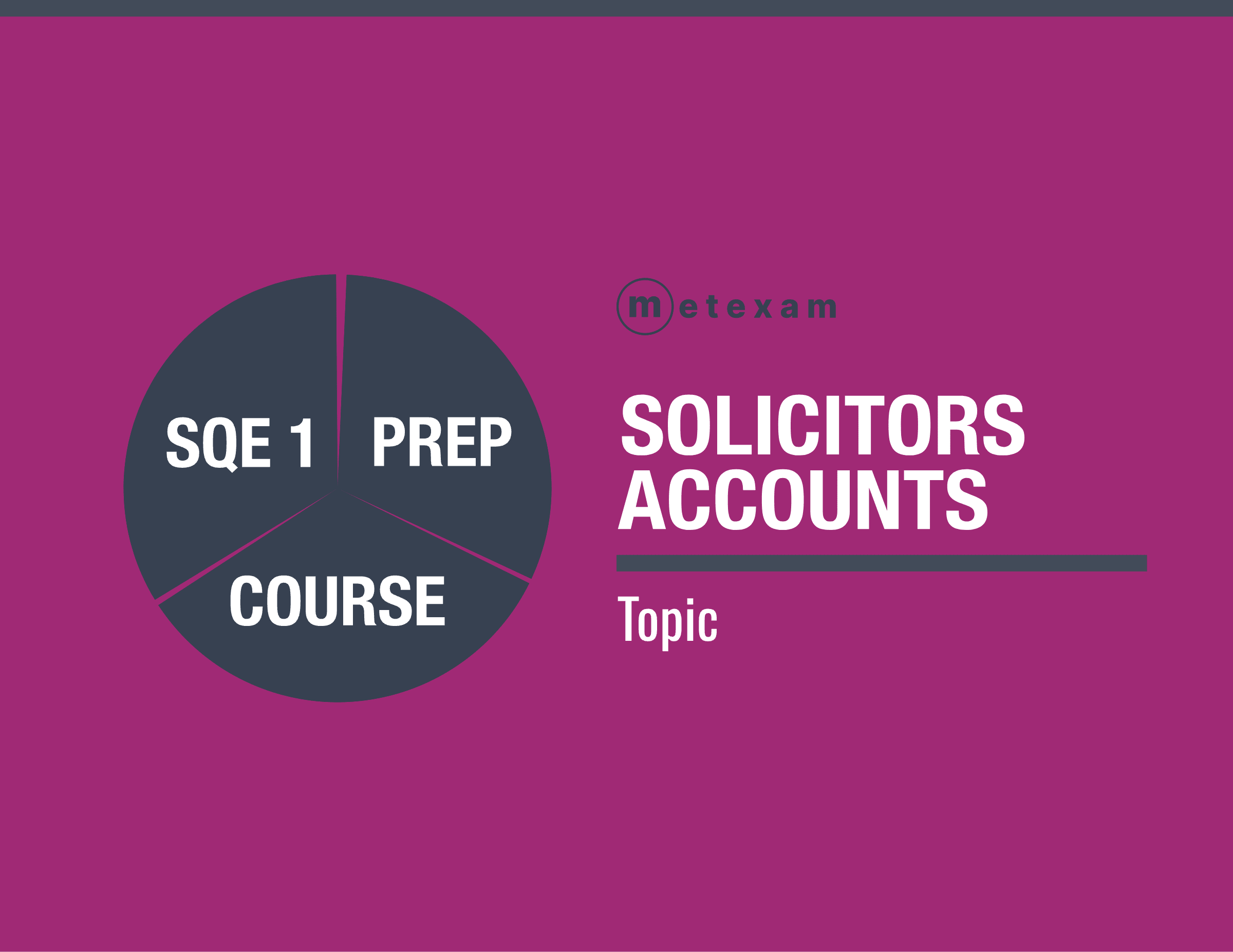 Topic: Solicitors Accounts. SQE1 Prep Course